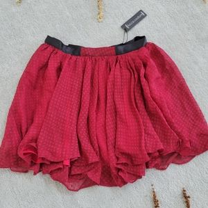 2 for $20 Lucca Red Polka dot mini skirt with bow zipper